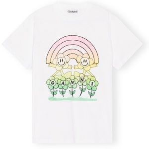 NEW WITH TAGS GANNI OVERSIZED GRAPHIC TEE - SIZE XS